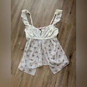 Victoria's Secret Lace Babydoll Top